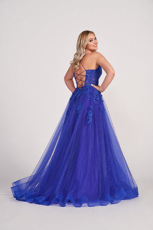 Ellie Wilde EW34042 prom dress images.  Ellie Wilde EW34042 is available in these colors: Lapis, Lilac, Black, Hot Pink.