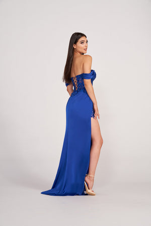 Ellie Wilde EW34043 prom dress images.  Ellie Wilde EW34043 is available in these colors: Royal Blue.