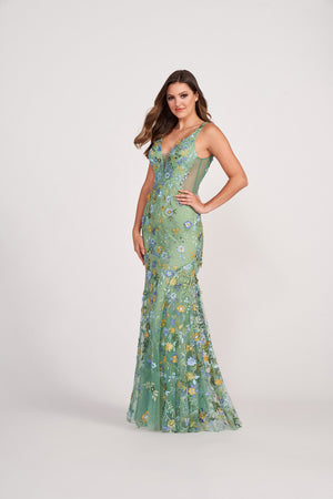 Ellie Wilde EW34047 prom dress images.  Ellie Wilde EW34047 is available in these colors: Eucalyptus.