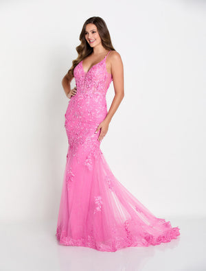 Ellie Wilde EW34067 prom dress images.  Ellie Wilde EW34067 is available in these colors: Bluebell, Wine, Emerald, Rose Quartz, Cotton Candy.