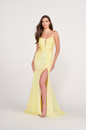 Ellie Wilde EW34071 prom dress images.  Ellie Wilde EW34071 is available in these colors: Light Blue, Light Yellow. .
