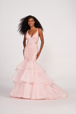Ellie Wilde EW34082 prom dress images.  Ellie Wilde EW34082 is available in these colors: Blush, Royal, Wine.