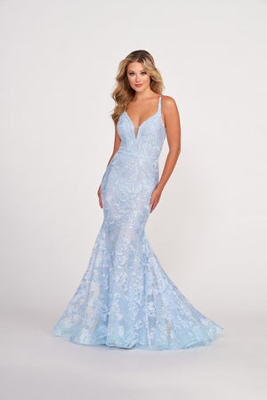 Ellie Wilde EW34092 prom dress images.  Ellie Wilde EW34092 is available in these colors: Light Blue.