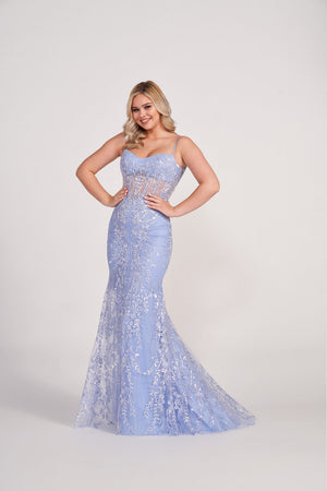 Ellie Wilde EW34101 prom dress images.  Ellie Wilde EW34101 is available in these colors: Cerise, Periwinkle, Emerald, Ruby .