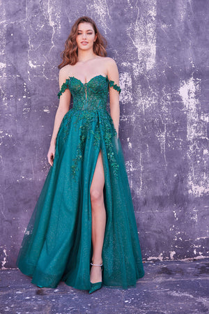 Ellie Wilde EW35101 prom dress images.  Ellie Wilde EW35101 is available in these colors: Emerald, Bluebell, Red, Royal Blue, Light Yellow.