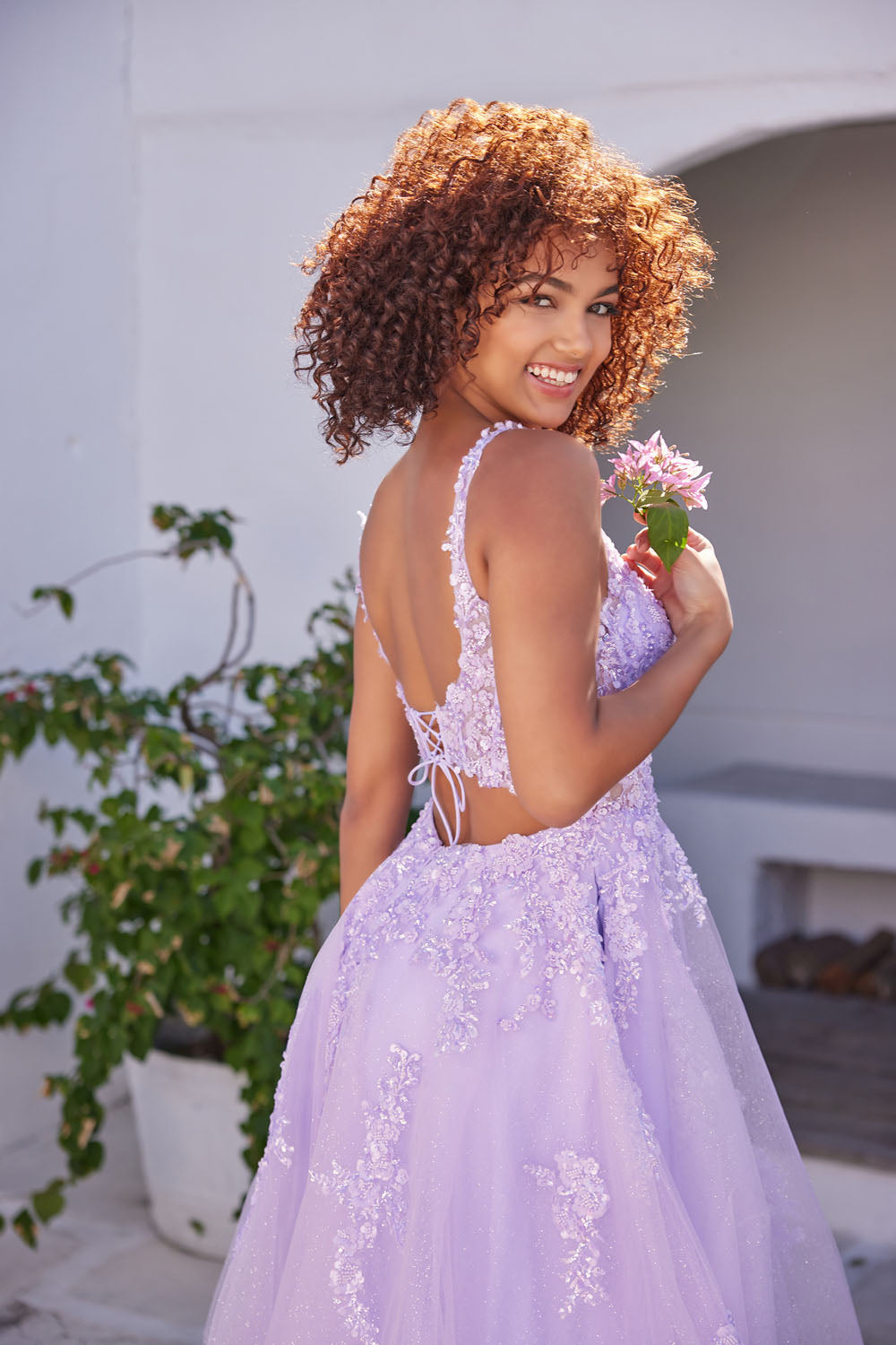 Lavender color deals prom dresses