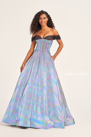 Ellie Wilde EW35703 prom dress images.  Ellie Wilde EW35703 is available in these colors: Supernova.