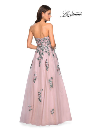 Gigi by La Femme 27816 prom dress images.  Gigi by La Femme 27816 is available in these colors: Blush.