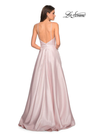 Gigi by La Femme 27823 prom dress images.  Gigi by La Femme 27823 is available in these colors: Aqua, Pale Pink.
