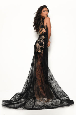 Jasz Couture 7005 prom dress images.  Jasz Couture 7005 is available in these colors: Black Nude, Red Nude.