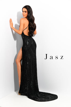Jasz Couture 7206 prom dress images.  Jasz Couture 7206 is available in these colors: Black,  Nude.