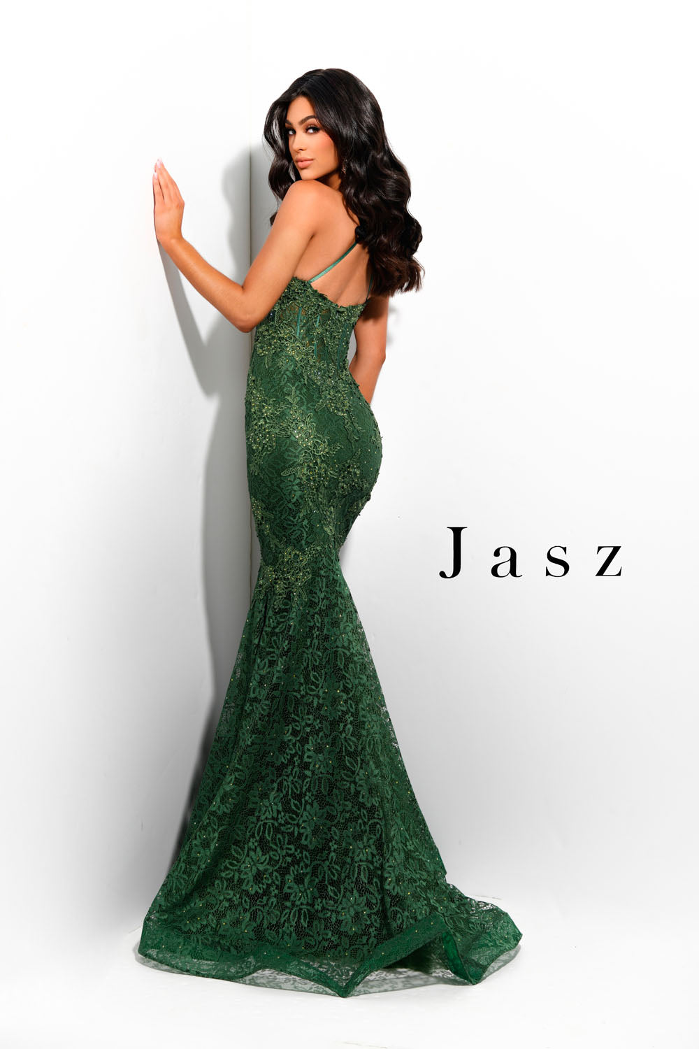 Jasz Couture 7306 prom dress images.  Jasz Couture 7306 is available in these colors: Black,  Olive,  Red,  Royal,  White.