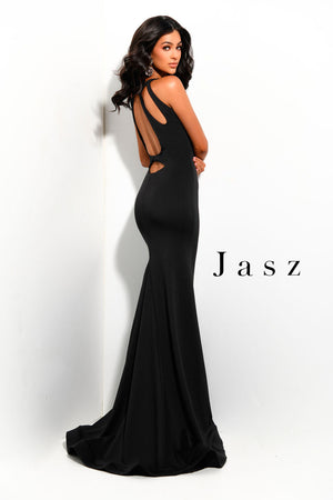 Jasz Couture 7307 prom dress images.  Jasz Couture 7307 is available in these colors: Black,  White.