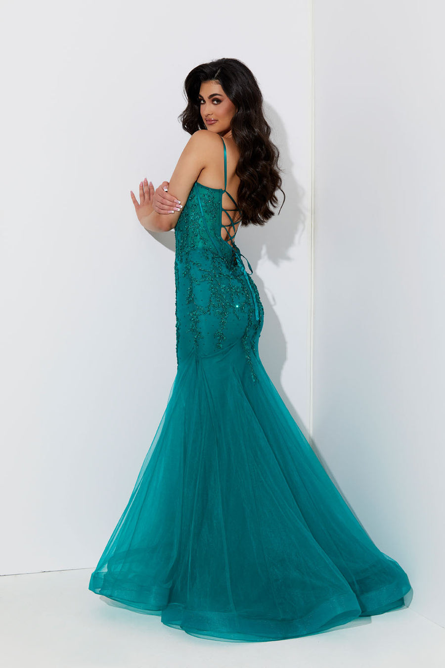Jasz Couture 7539 prom dress images.  Jasz Couture 7539 is available in these colors: Emerald, Royal, Wine.