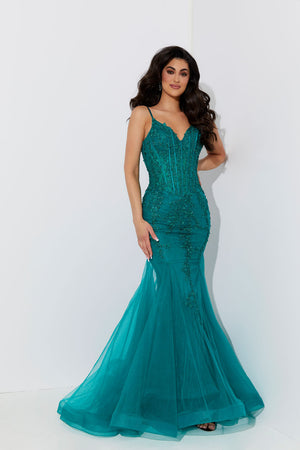 Jasz Couture 7539 prom dress images.  Jasz Couture 7539 is available in these colors: Emerald, Royal, Wine.