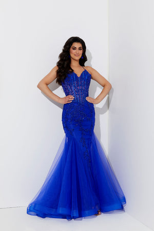 Jasz Couture 7539 prom dress images.  Jasz Couture 7539 is available in these colors: Emerald, Royal, Wine.