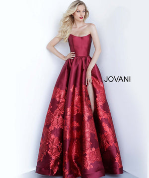 Jovani 02038 prom dress images.  Jovani 02038 is available in these colors: Green, Purple, Red.