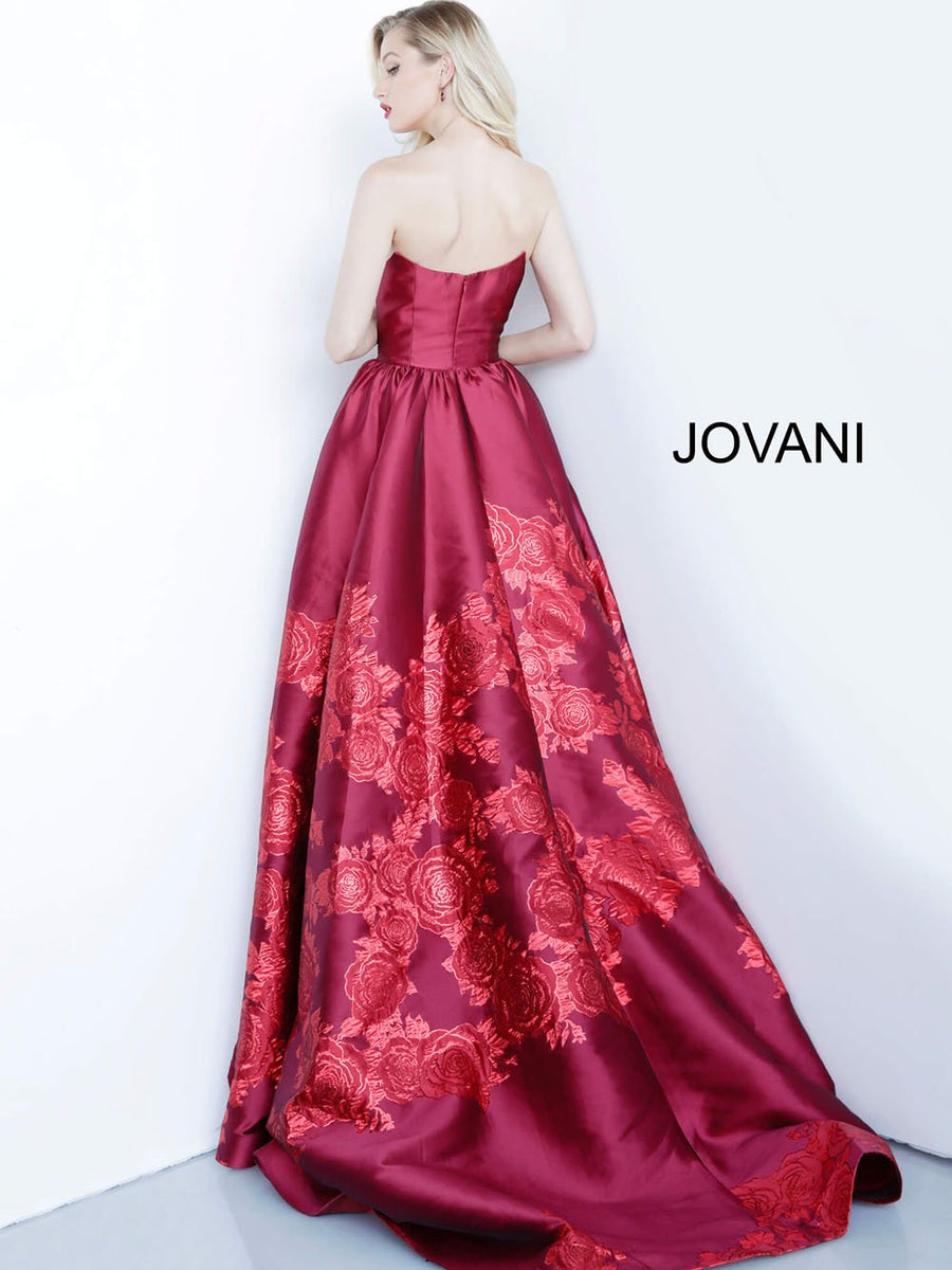 Jovani 02038 prom dress images.  Jovani 02038 is available in these colors: Green, Purple, Red.