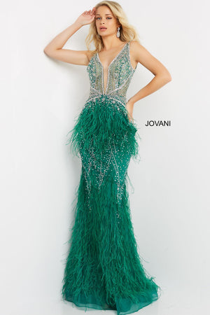 Jovani 03023 emerald prom dresses images.