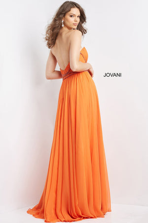 Jovani 05971 Orange prom dresses images.