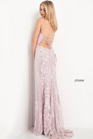 Jovani 06109 prom dress images.  Jovani 06109 is available in these colors: Cream, Ice Pink, Light Blue, Rose Gold.