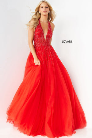 Jovani 06598 prom dress images.  Jovani style 06598 is available in these colors: Red, Black, Ivory.