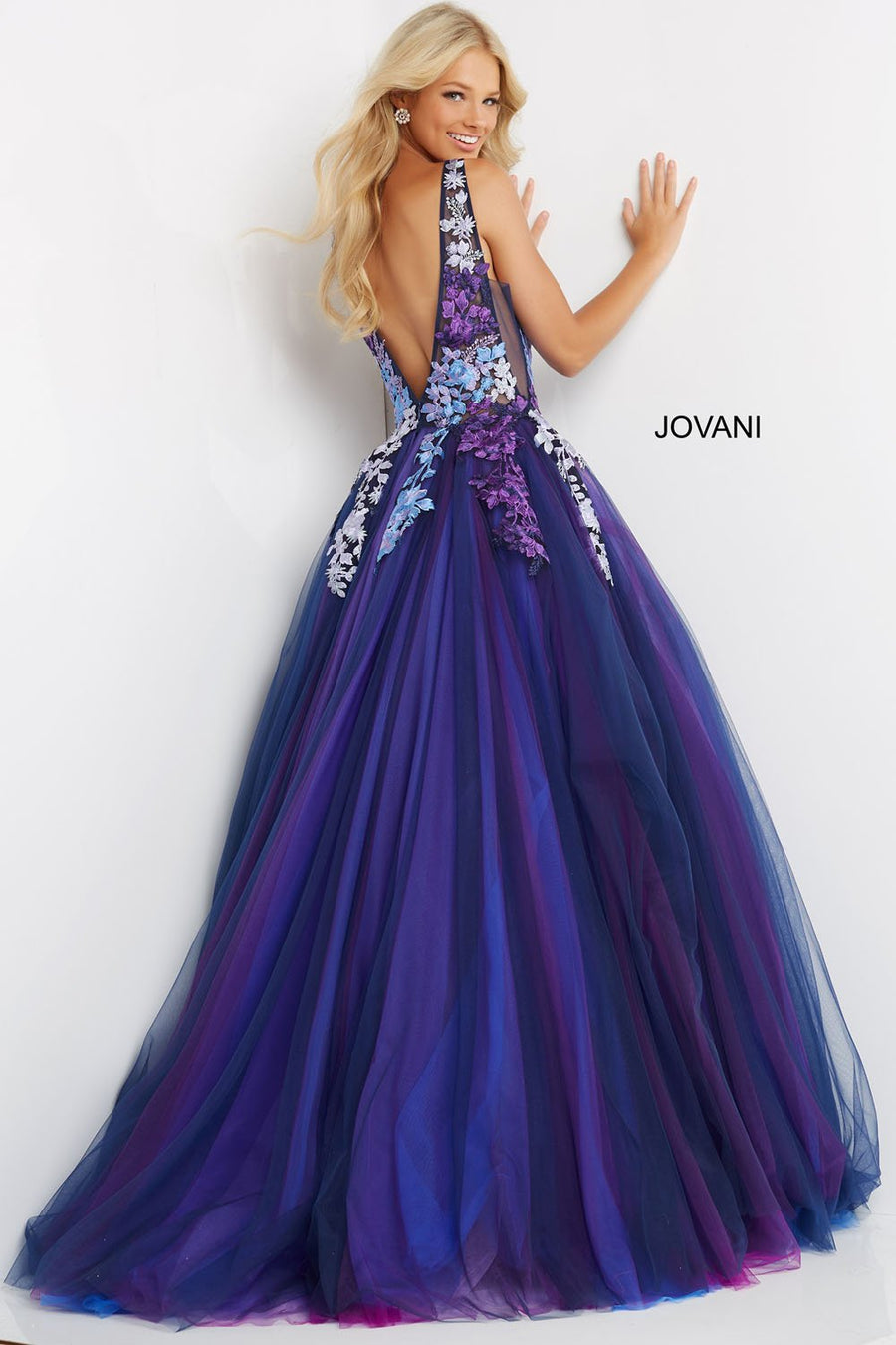 Jovani 06807 Navymulti prom dresses images.