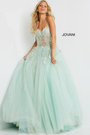 Jovani 06816 prom dress images.  Jovani style 06816 is available in these colors: Mint, Lilac.