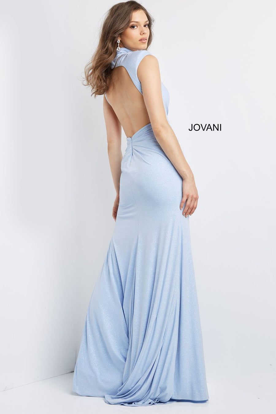 Jovani 06859 prom dress images.  Jovani style 06859 is available in these colors: Red, Emerald, Light Blue, Navy, Silver,Gunmetal.