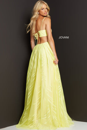 Jovani 07251 prom dress images.  Jovani style 07251 is available in these colors: Yellow, Lilac.