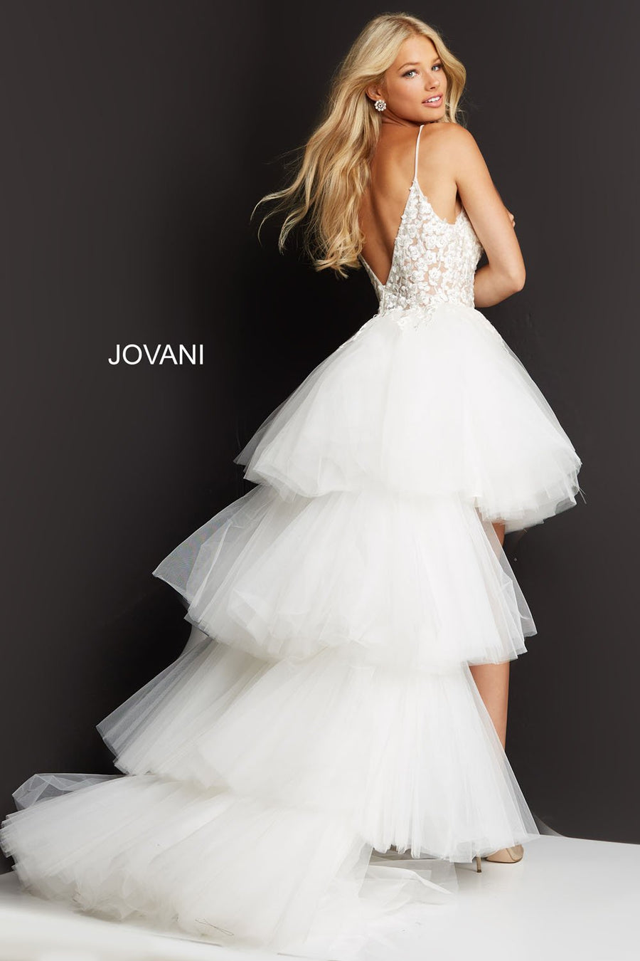 Jovani 07263 Offwhite prom dresses images.