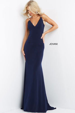 Jovani 07297 Navy prom dresses images.