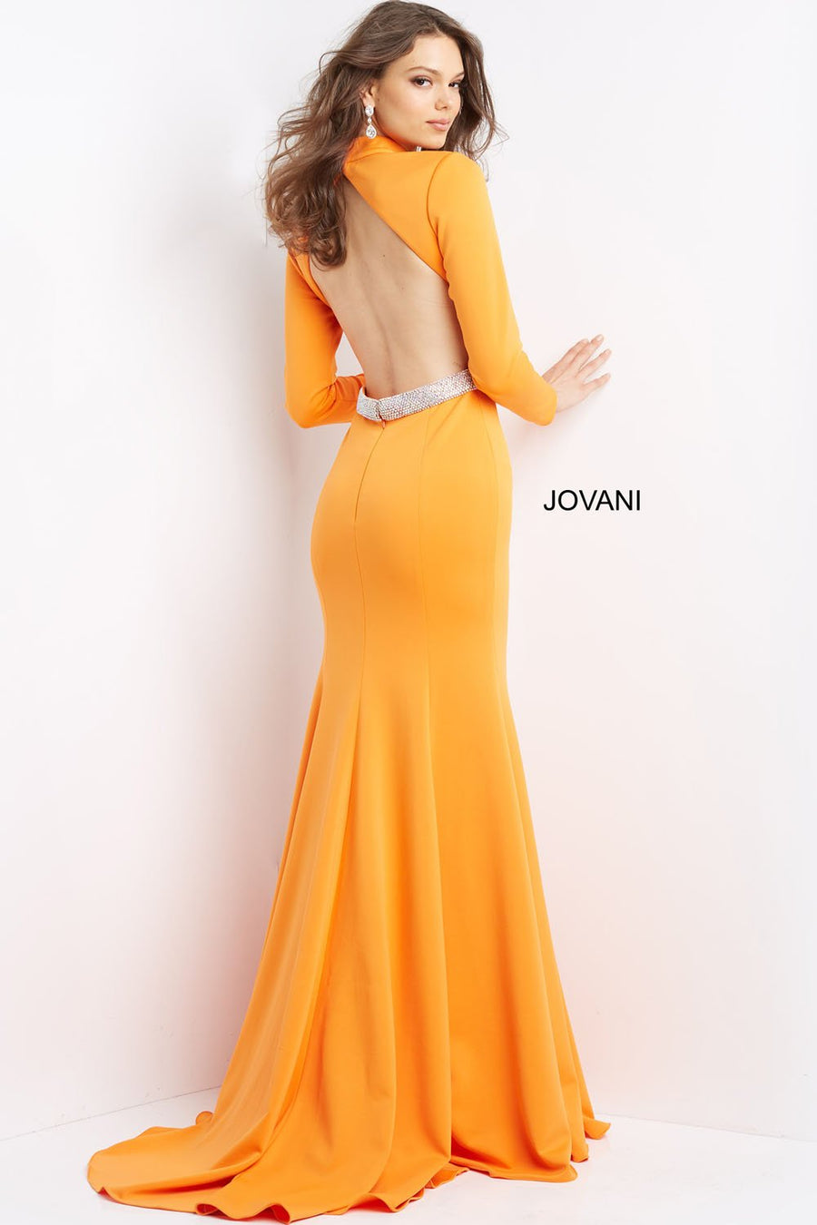 Jovani 07392 Orange prom dresses images.