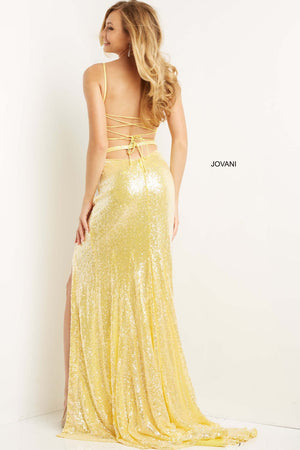Jovani 08091 prom dress images.  Jovani style 08091 is available in these colors: Yellow, Cream, Green, Ice Pink, Light Blue, Orange, Rasberry, Red, Rose Gold, Royal, Turquoise.