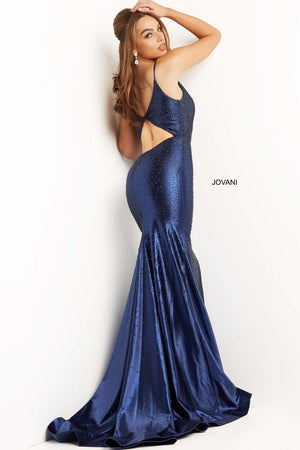 Jovani 08157 prom dress images.  Jovani style 08157 is available in these colors: Navy, Red, Emerald.