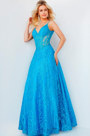 Jovani 09016 Royal prom dress images.  Jovani style 09016 is available in these colors: Black, Fuchsia, Royal, Turquoise.