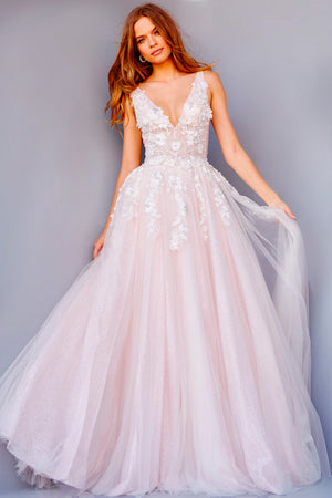 Jovani 09321 Blush prom dress images.  Jovani style 09321 is available in these colors: Blush, Light Blue.
