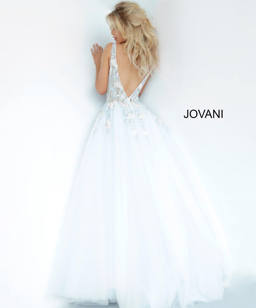 Jovani 11092 prom dress images.  Jovani 11092 is available in these colors: Light Blue.