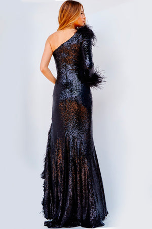 Jovani 22895 Black prom dress images.  Jovani style 22895 is available in these colors: Black, Cream, Lilac.