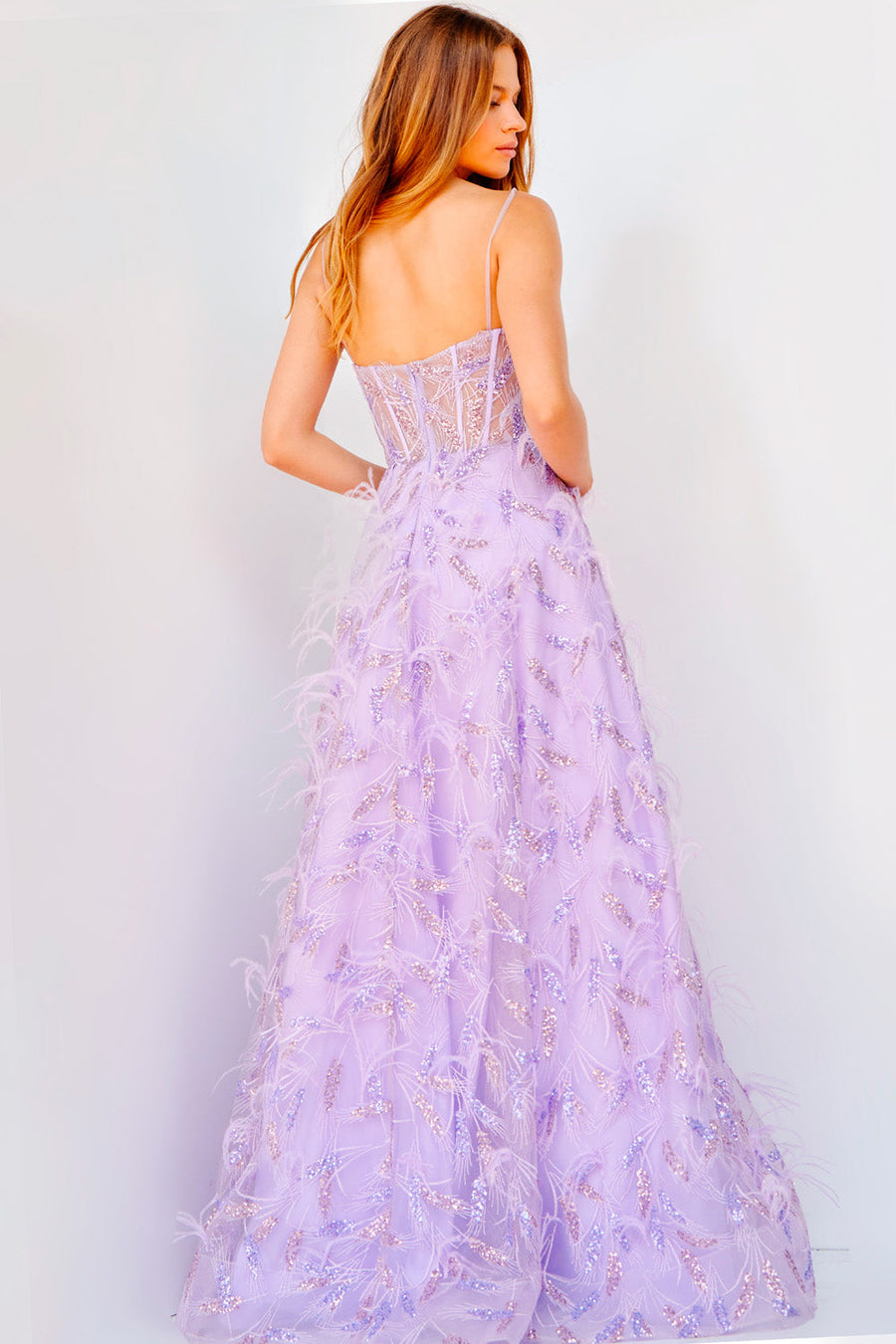 Jovani 24078 Lilac prom dress images.  Jovani style 24078 is available in these colors: Lilac.