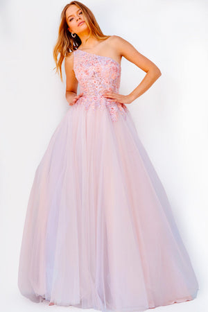 Jovani 24271 Blush Multi prom dress images.  Jovani style 24271 is available in these colors: Blush Multi.