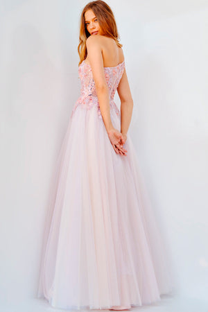 Jovani 24271 Blush Multi prom dress images.  Jovani style 24271 is available in these colors: Blush Multi.