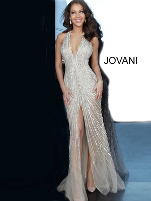 Jovani 2609 prom dress images.  Jovani 2609 is available in these colors: Nude.