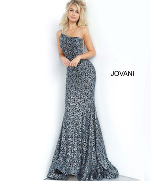 Jovani 3927 prom dress images.  Jovani 3927 is available in these colors: Black, Black Blue, Peacock, Red.