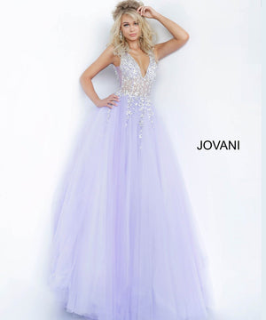 Jovani 65379 prom dress images.  Jovani 65379 is available in these colors: Grey, Lilac.