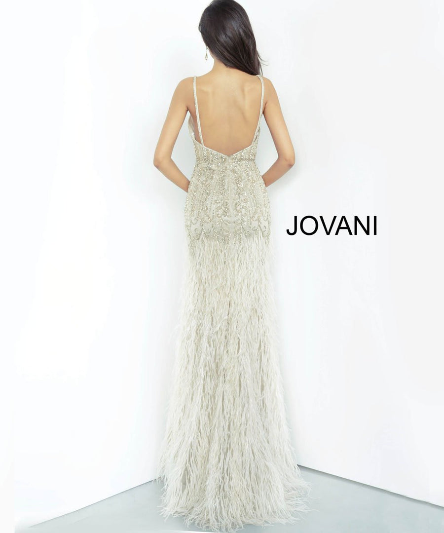 Jovani 68827 prom dress images.  Jovani 68827 is available in these colors: Cream.