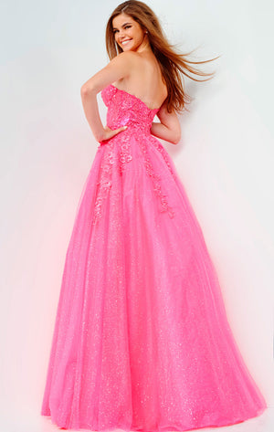 Jovani JVN05451  prom dress images.  Jovani style JVN05451 is available in these colors: Fuchsia, Gold, Teal.