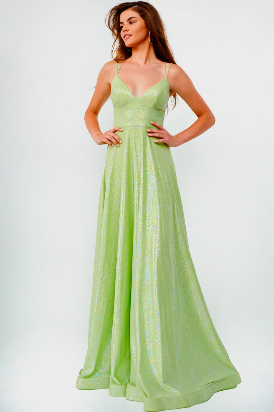 Jovani JVN08490  prom dress images.  Jovani style JVN08490 is available in these colors: Light Green, Aqua, Pink.