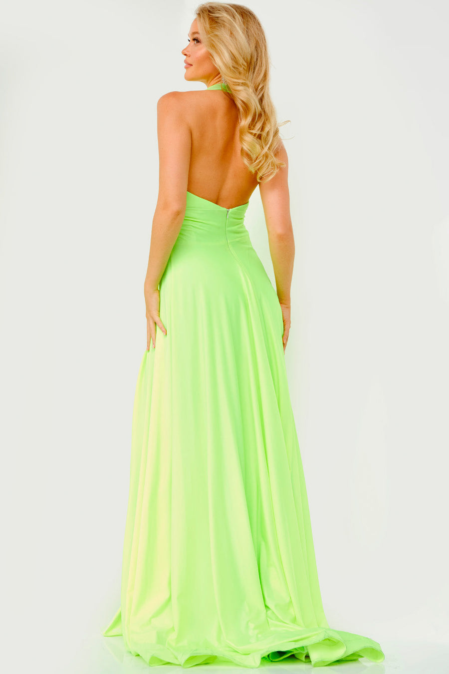Jovani JVN08640  prom dress images.  Jovani style JVN08640 is available in these colors: Lime, Green, Hot Pink, Purple.