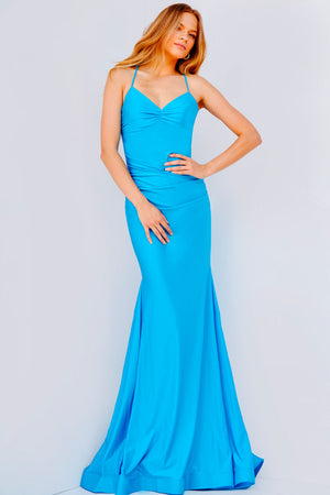 Jovani JVN22880  prom dress images.  Jovani style JVN22880 is available in these colors: Hot Blue, Black, Hot Pink, Hot Orange.